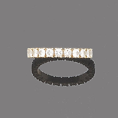 A diamond full-hoop eternity ring, by Cartier