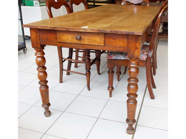 19th Century French fruitwood farmhouse table