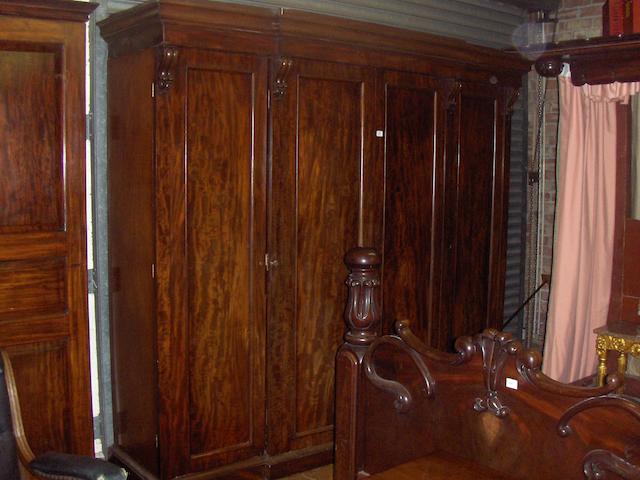 A Victorian mahogany breakfront quadruple wardrobe