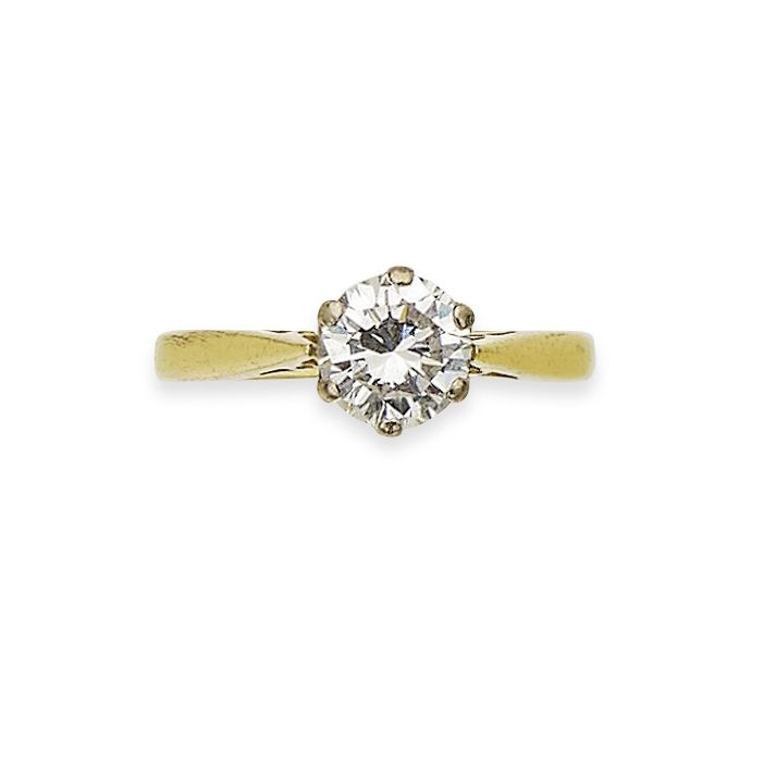 A diamond single-stone ring