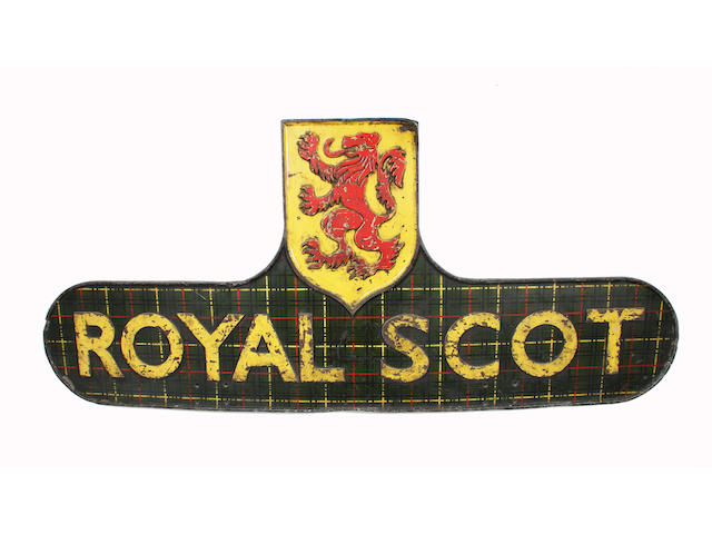 Royal Scot locomotive headboard