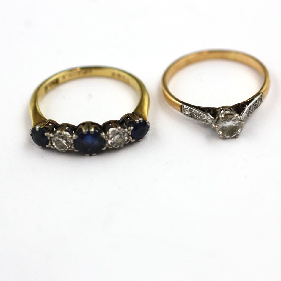 Two gem-set rings,