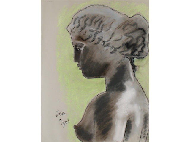 Jean Cocteau (French, 1889-1963) Bust of a woman in profile