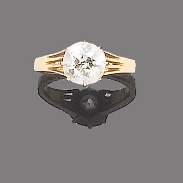 A diamond single-stone ring