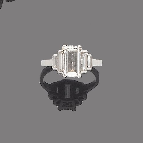 A diamond single-stone ring