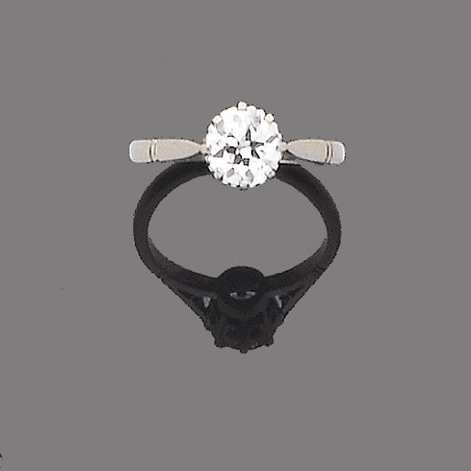 A diamond single-stone ring