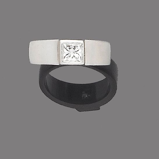 A diamond single-stone ring