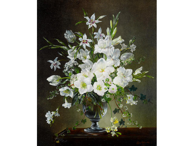 Cecil Kennedy (British, 1905-1997) A symphony in white 76 x 63.5 cm. (30 x 25 in.)