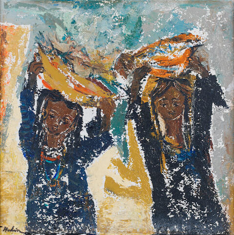 (n/a) Tahia Halim (Egypt, 1919-2003) Two Girls,