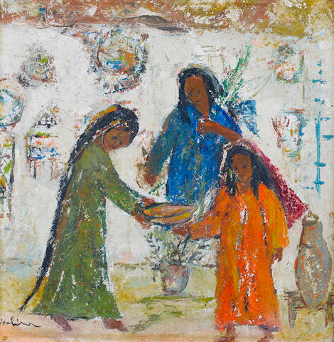 (n/a) Tahia Halim (Egypt, 1919-2003) Three Girls,