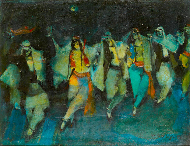 (n/a) Adham Wanly (Egypt, 1908-1959) Nocturne Dabaka Dancers,