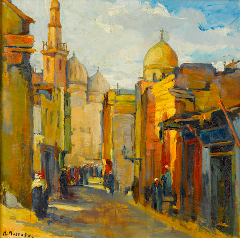 (n/a) Kamel Moustafa (Egypt, 1917-1982) Cairo Street Scene,