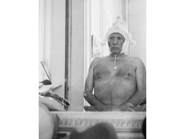 Andr&#233;  Villers (French, born 1930) Picasso wearing Peruvian hat, c. 1960