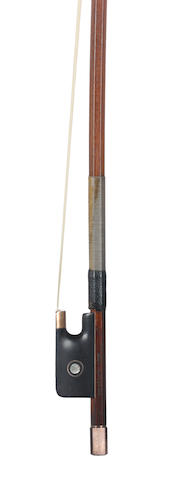 A gold and ebony mounted 1925 Exposition Cello Bow by Victor Fetique, Paris (2)