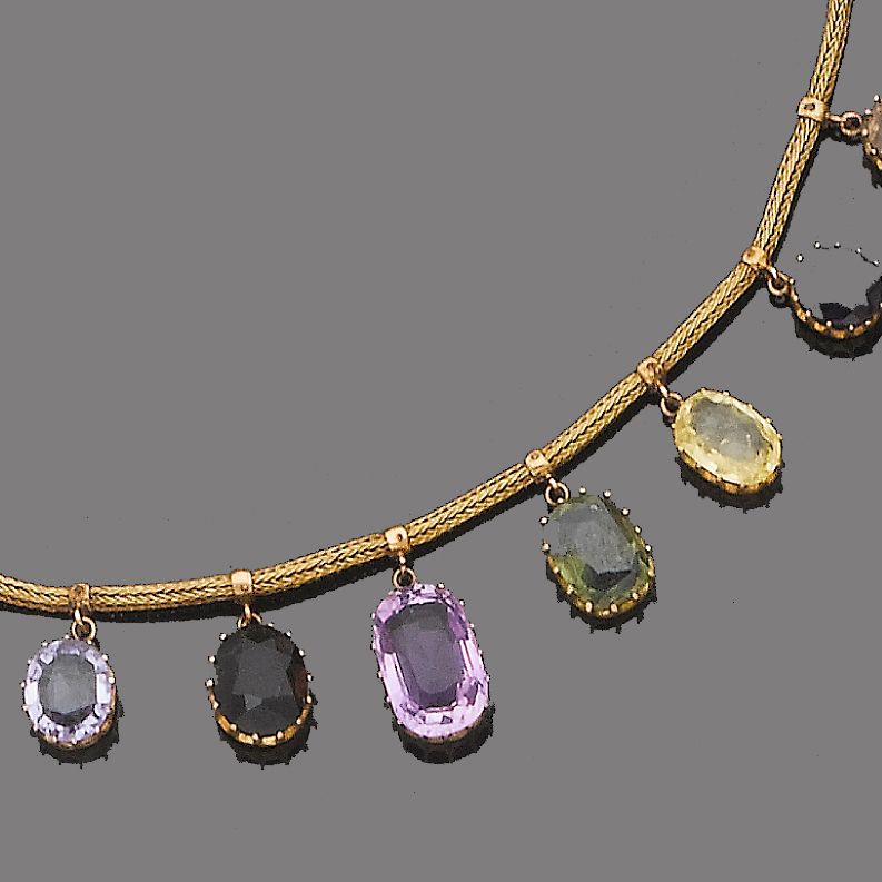 A gem-set necklace,