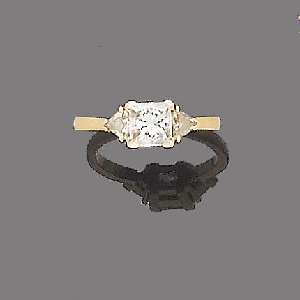 A diamond single-stone ring