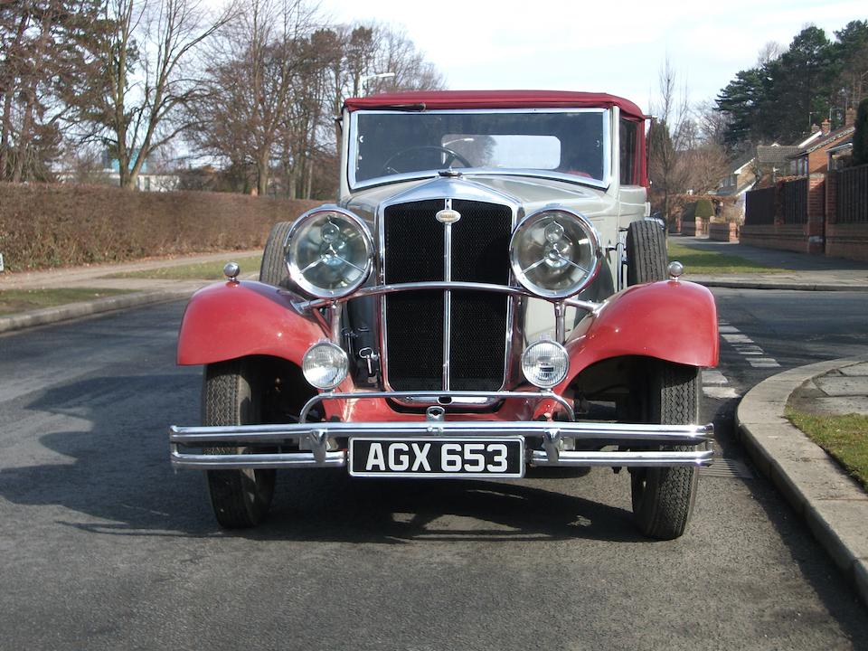 1933 Wolseley 21/60hp County Drophead Coup&#233;  Chassis no. 109/34 Engine no. 144A/84