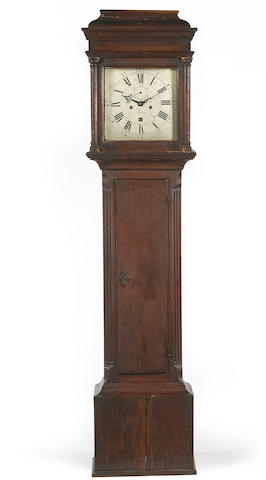 A mid 18th Century oak cottage longcase clock    by John Mercer of Hythe (Kent)