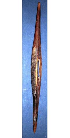 An aboriginal narrow parrying shield Southeast Australia 70cm long
