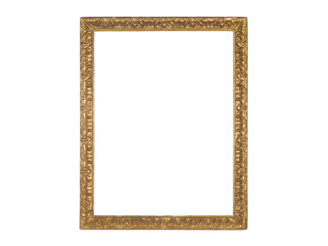 A Bolognese 17th Century carved and gilded frame