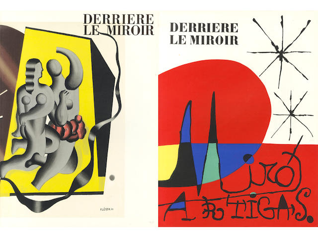 DERRIERE LE MIROIR A collection of over 140 issues, including some devoted to or featuring Mir&#243; (12), Braque (9), Chagall (5), Giacometti (3), Calder (10), Matisse, Kandinsky, Francis Bacon, Chillida (5), Bazaine (6) and many others