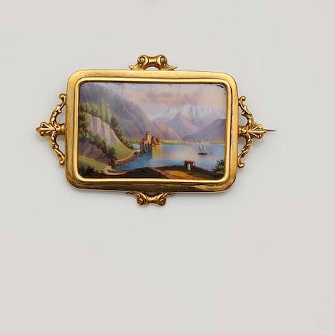 A 19th century enamel brooch