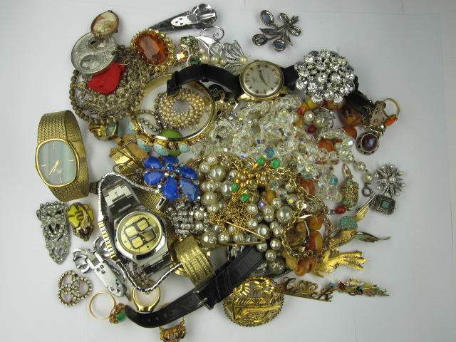 Assorted wristwatches and costume jewellery,