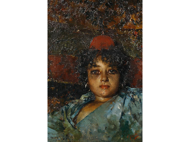 Vincenzo Irolli (Italian, 1860-1945) Portrait of a lady