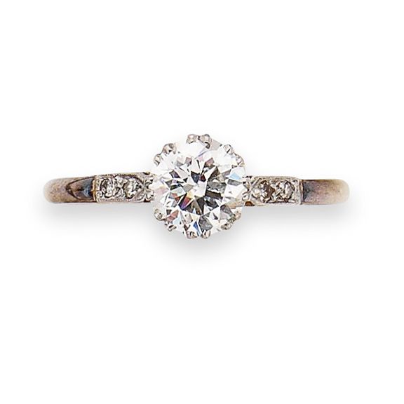 A diamond single-stone ring