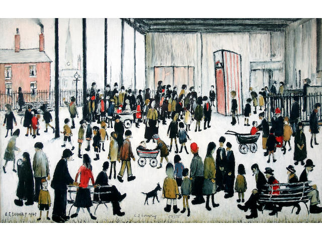 Laurence Stephen Lowry R.A. (British, 1887-1976) 'Punch & Judy'