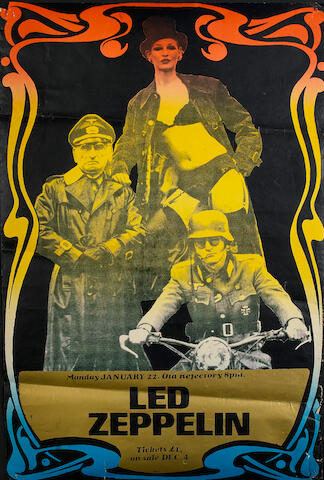 zeppelin 1973 led poster january lot bonhams scarce concert removed customer services please website been