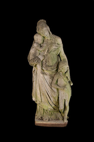 After Lorenzo Bartolini, Italian (1777-1850) A 19th century carved marble figural group depicting Charity Educating Children