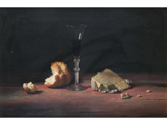 Jan Hendrik Eversen (Dutch, 1906-1995) Still life with bread and cheese