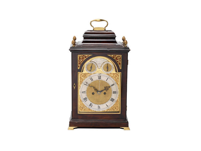 A late 18th century fruitwood bracket clock John Byard, Bloomsbury, London