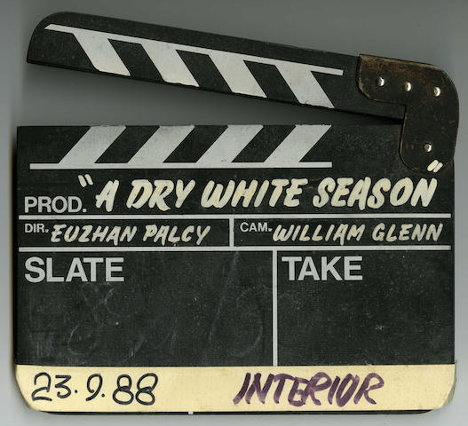 A original clapperboard from 'A Dry White Season', 1988,