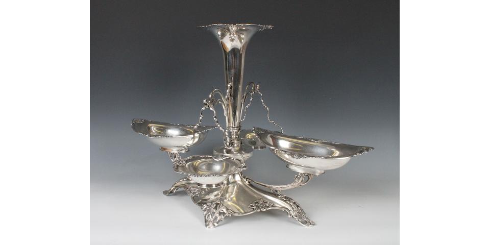 A silver dining-table centrepiece/epergne By Elkington and Co, Birmingham, 1912,