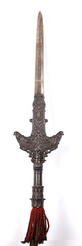 Bonhams A Decorative Eastern Polearm  Bonhams A Decorative Eastern Polearm