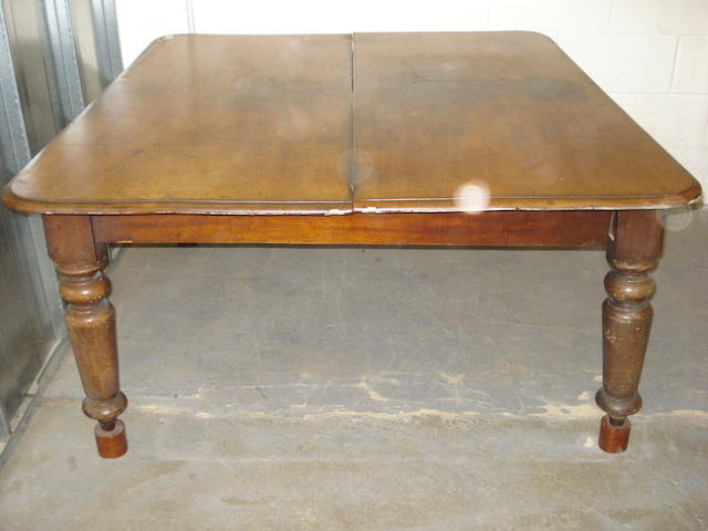 A Victorian mahogany extending dining table,