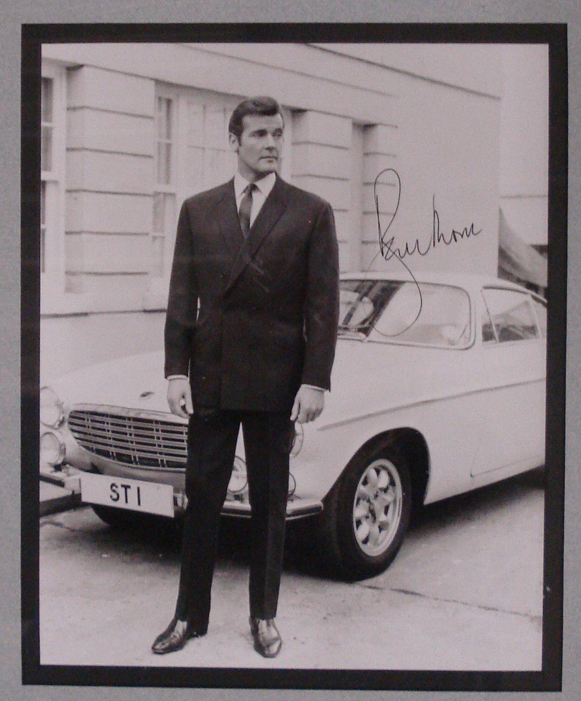 Bonhams Cars : A rare hand signed Roger Moore as 'The Saint' monochrome ...