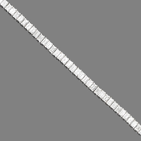 A diamond line bracelet