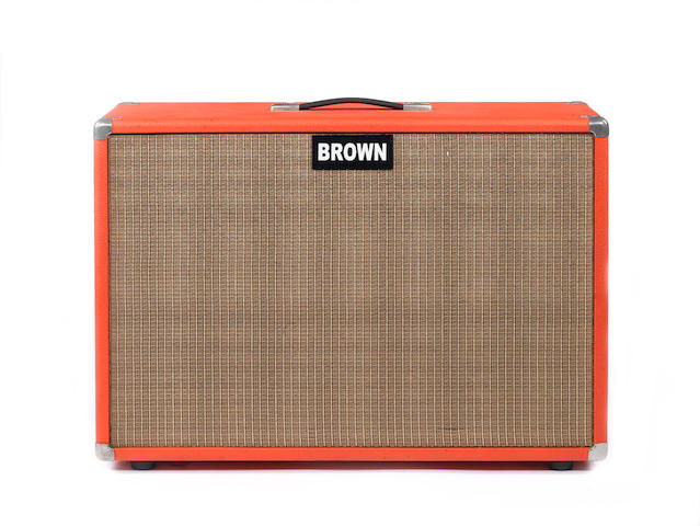 Brown 2x12 speaker cabinet, no Serial No.,