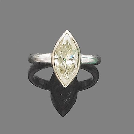 A diamond single-stone ring