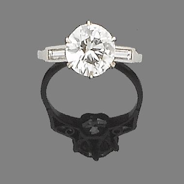 A diamond single-stone ring