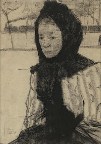 Isaac Israels (Dutch, 1865-1934) Woman with headscarf