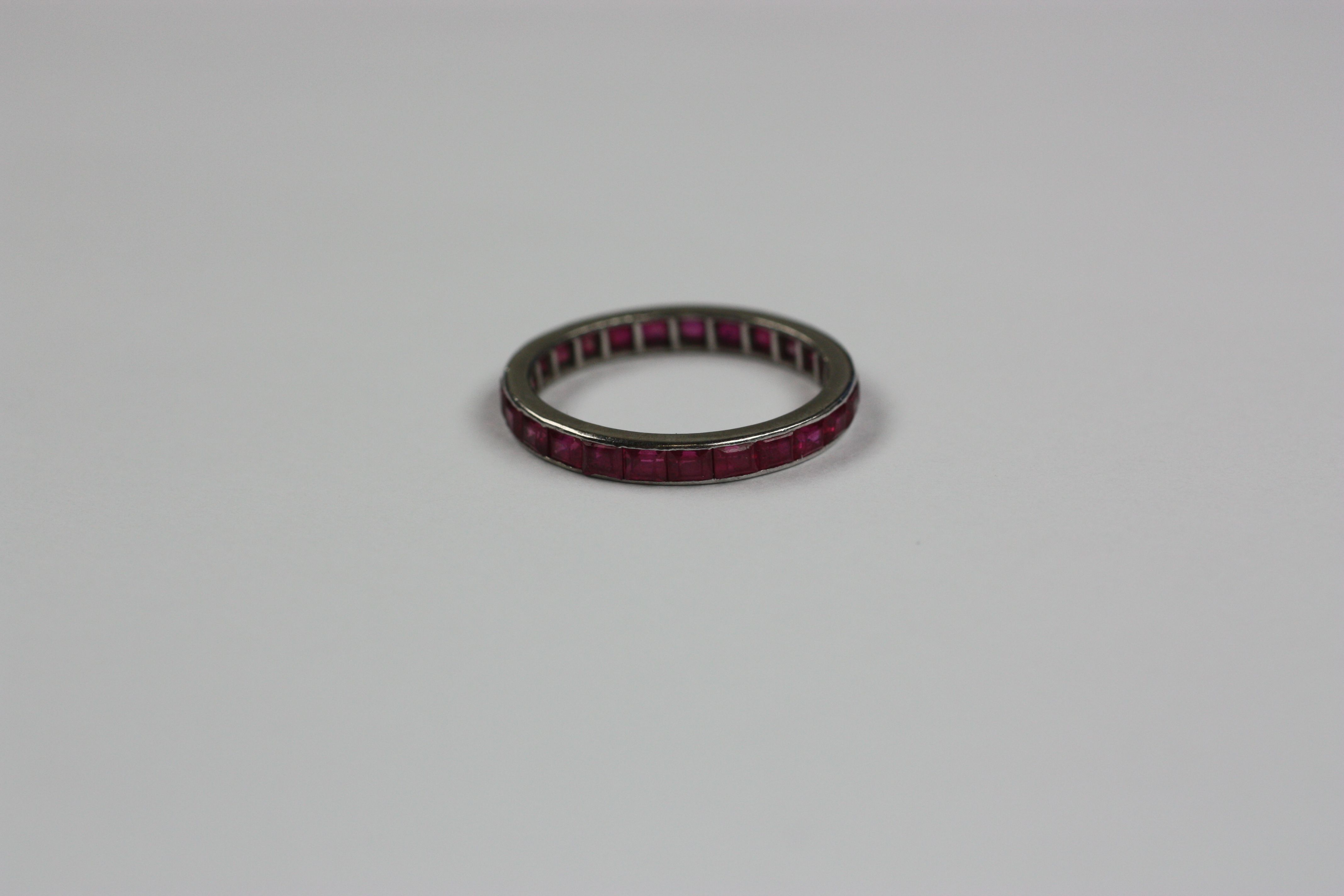 A ruby eternity ring