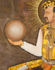 Thumbnail of THE LARGEST KNOWN MUGHAL PORTRAIT A MAGNIFICENT LIFE-SIZE  PAINTING IN WHICH THE EMPEROR JAHANGIR (reg. 1605 - 1627), THE 'WORLD-SEIZER', LAYS CLAIM TO SPIRITUAL AND TEMPORAL POWER ON A GLOBAL STAGE Attributed to Abu'l Hasan, Nadir al-Zaman painted at Mandu and dated AH 1026/AD 1617 image 7