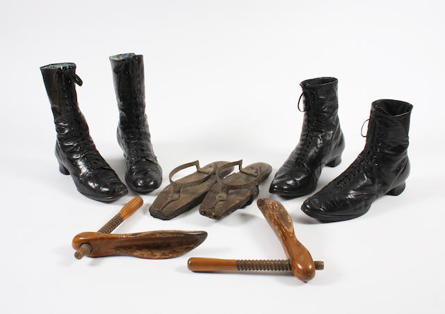 A group of Edwardian footwear