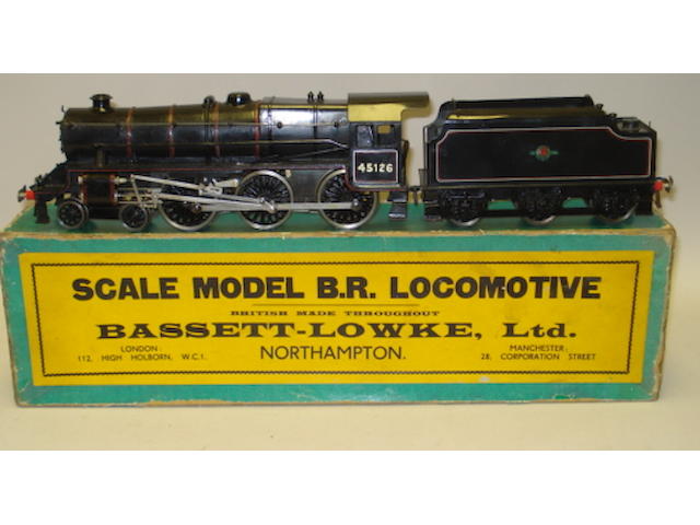 Bassett-Lowke electric BR class 5MT Black Five 4-6-0 locomotive and tender