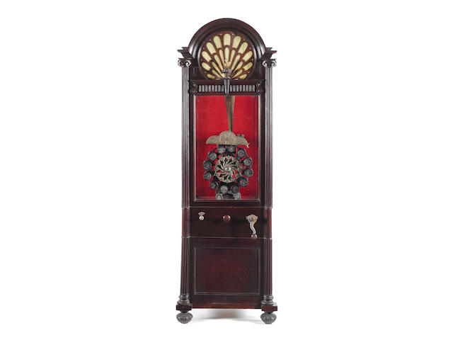 A rare Autophone automatic phonograph console, by The American Phonograph Co., similar to the Hexophone, circa 1910,