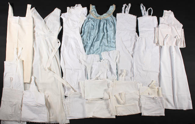 A group of early 20th century underwear and nightwear